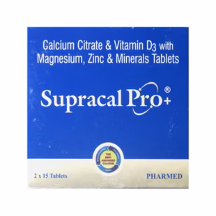 Supracal Pro+ Tablet with Calcium, Vitamin D3