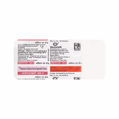 Vertistar - MD 8mg Tablet' 1*10 - Image 2