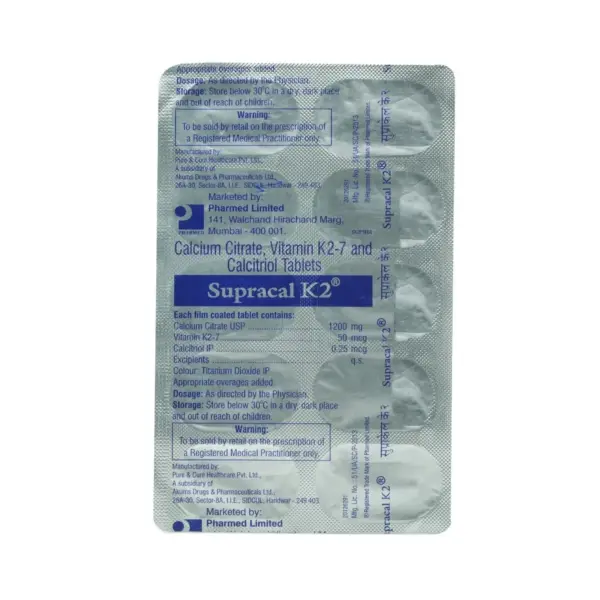 Supracal-K2 - Strip of 10 Tablets - Image 2