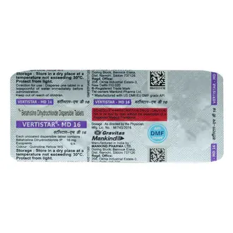 Vertistar -MD 16mg Tablet' 1*10 - Image 2