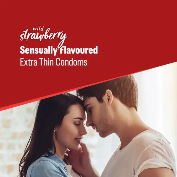 Durex Extra Strawberry Flavoured 12 Condoms - Image 3