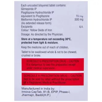 Triobimet 1mg/500mg/15mg Tablet ER - Image 2