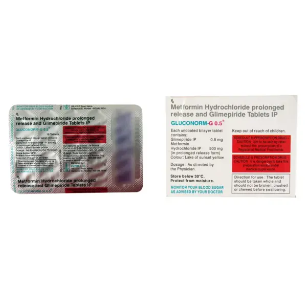 GLUCONORM G 0.5MG TAB - Image 2
