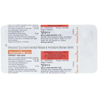 Vinicor-AM 50/5 Tablet PR  1*10' - Image 3