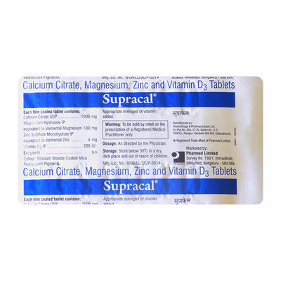 Supracal Tablet | Calcium & Vitamin D3 Supplement for Bone Health - Image 2