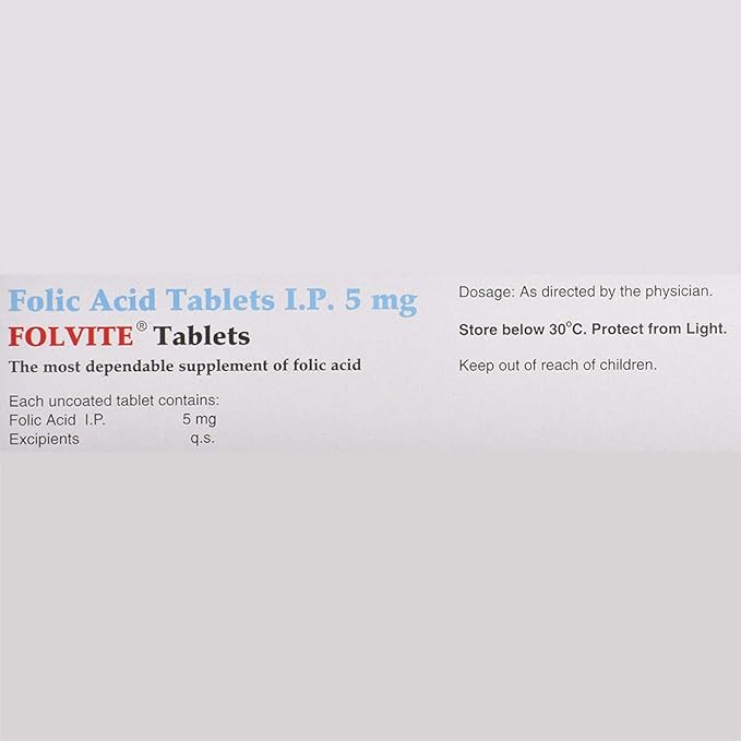 Folvite 5mg Tablet 1*45 - Image 2