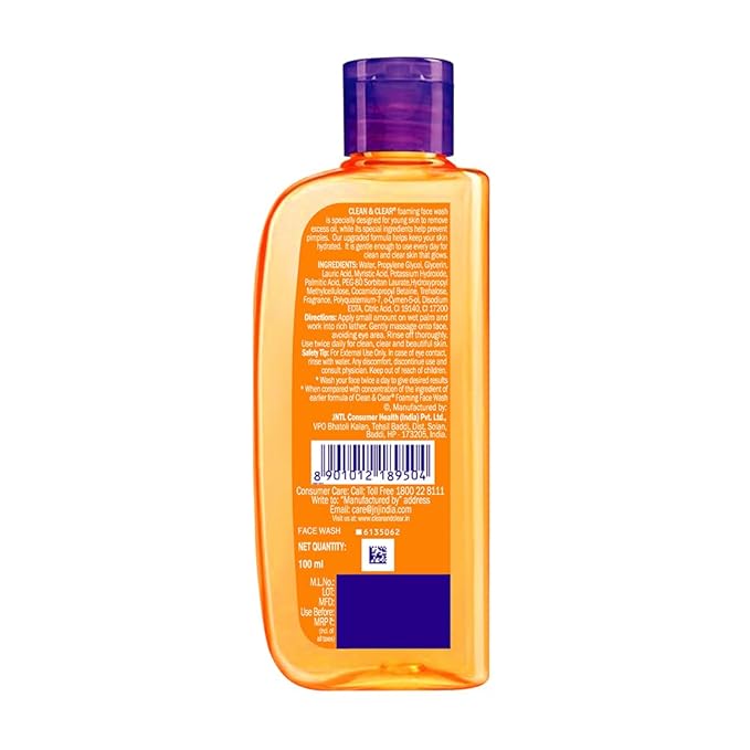 CLEAN & CLEAR FACE WASH 1*100ML - Image 5