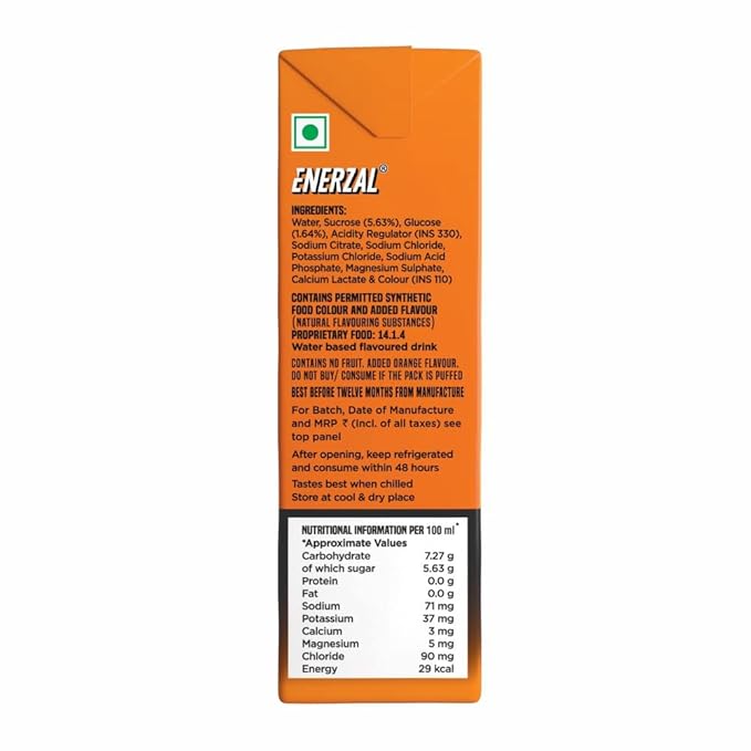 Enerzal Energy & Electrolyte Drink Orange 200ML - Image 2