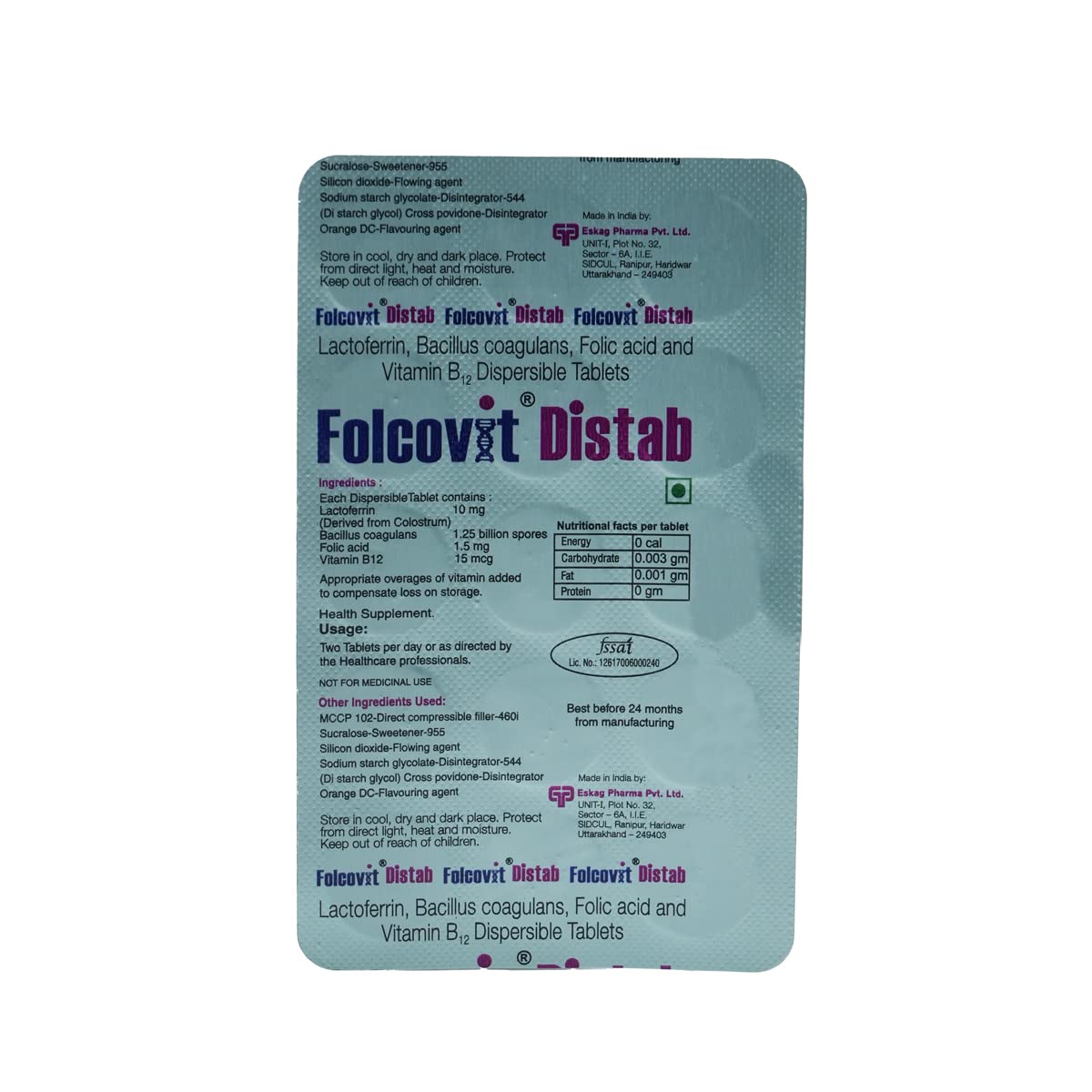 Folcovit Distab 15 Tablets - Image 2