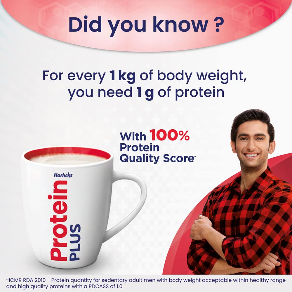 Horlicks Protein Plus Vanilla High Protein Drink for Adults 400 g Jar - Image 6