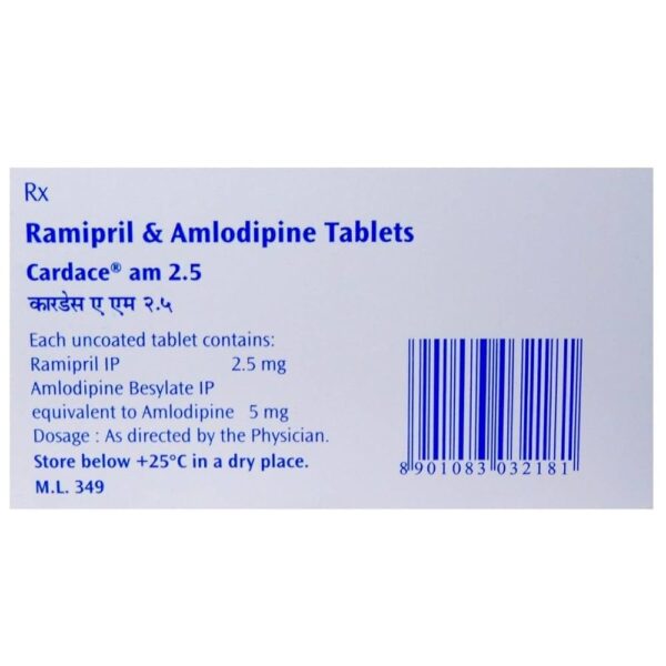 Cardace AM 2.5 Tablet 1*10 - Image 2