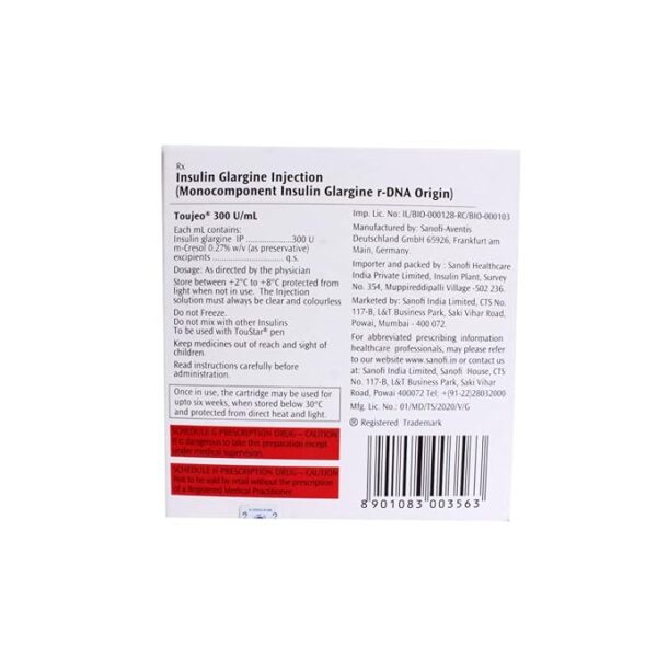 Toujeo 300U/ml Solution for Injection - Image 2