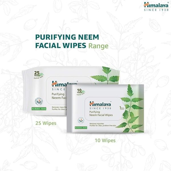 HIMALAYA NEEM FACE WIPES 1*10PCS - Image 2
