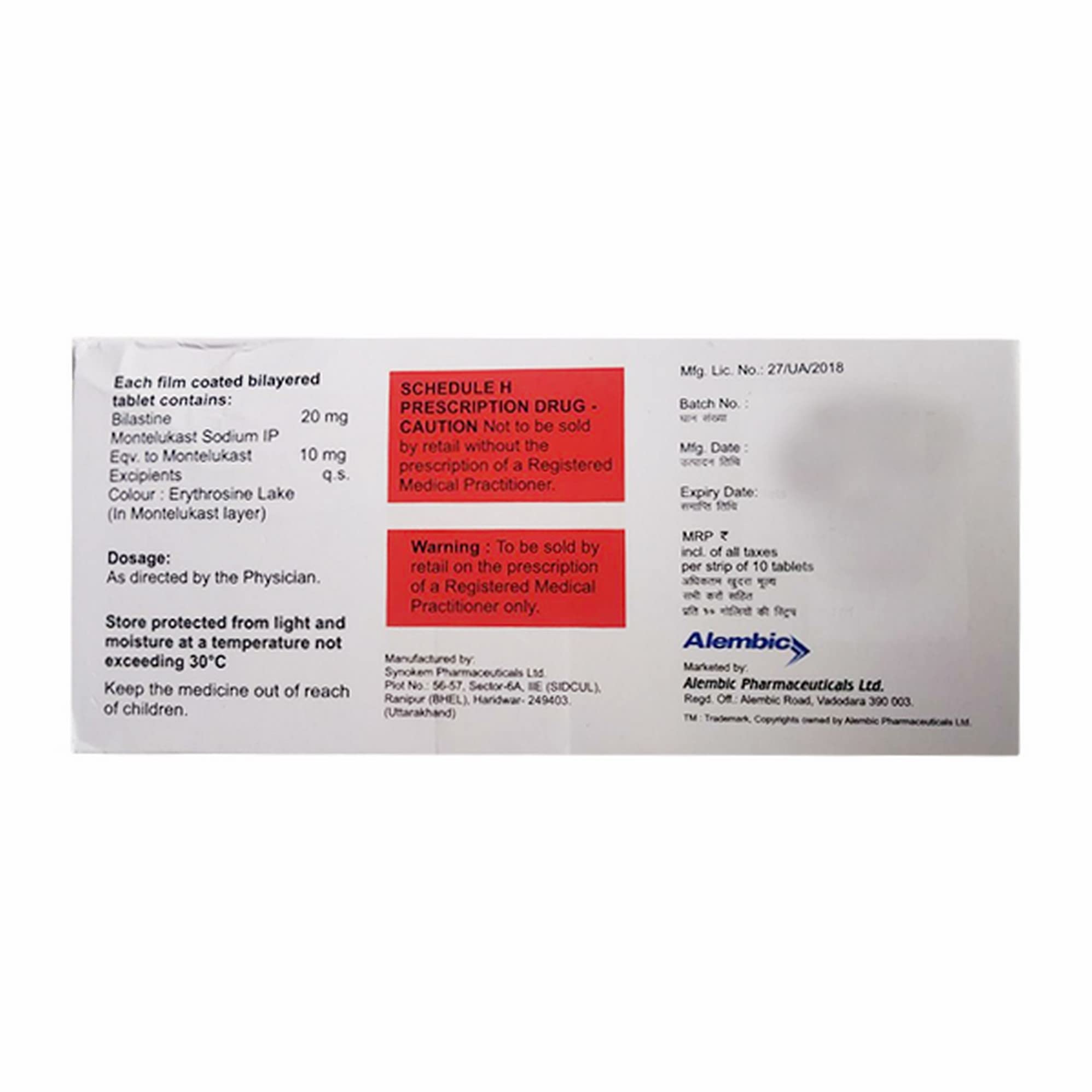 Bilambic M 20mg/10mg Tablet - Image 3