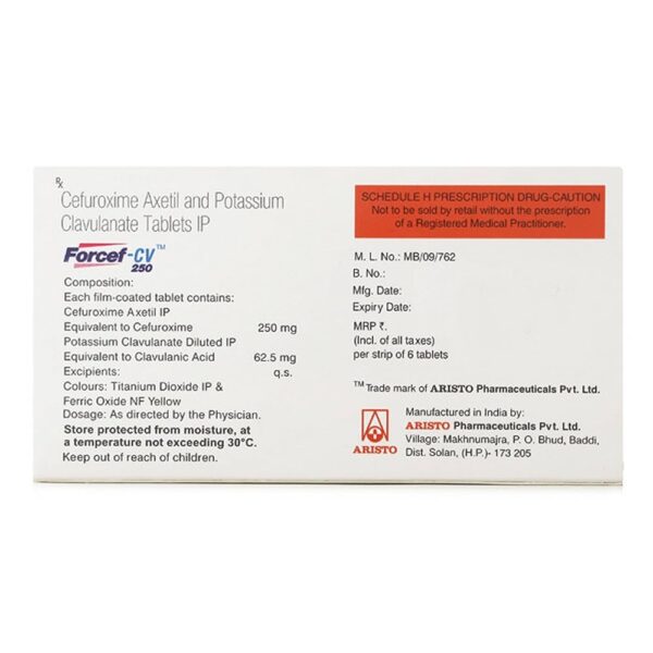 Forcef-CV 250 Tablet - Image 3