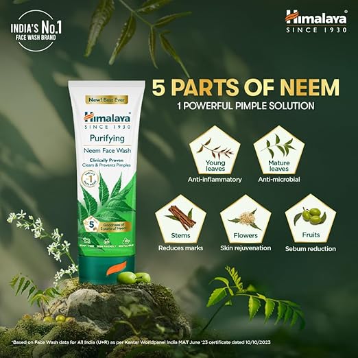 HIMALAYA NEEM FACE WASH 1*100ML - Image 2