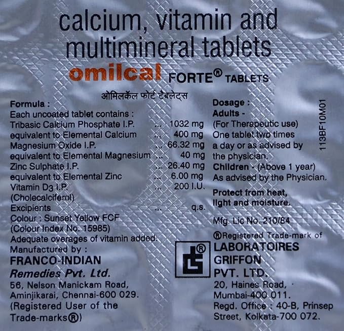 Omilcal Forte Tablet - Image 3