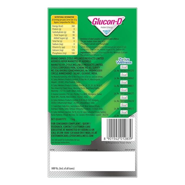 Glucon-D Regular Glucose Powder 1kg - Image 7