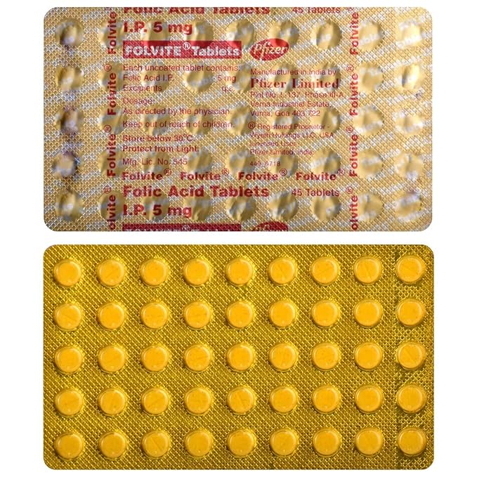 Folvite 5mg Tablet 1*45