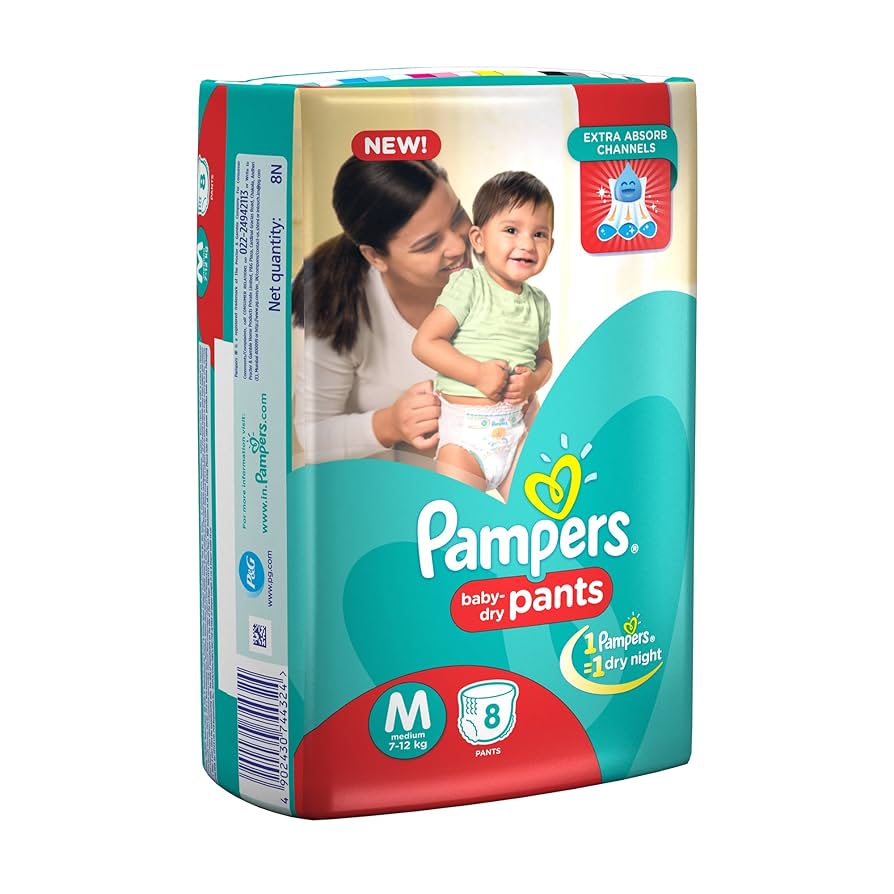 Pampers Medium Diaper 1*8