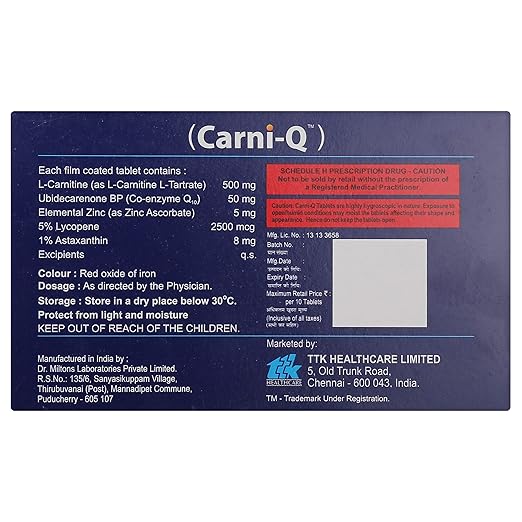 Carni-Q Tablet 1*10 - Image 2
