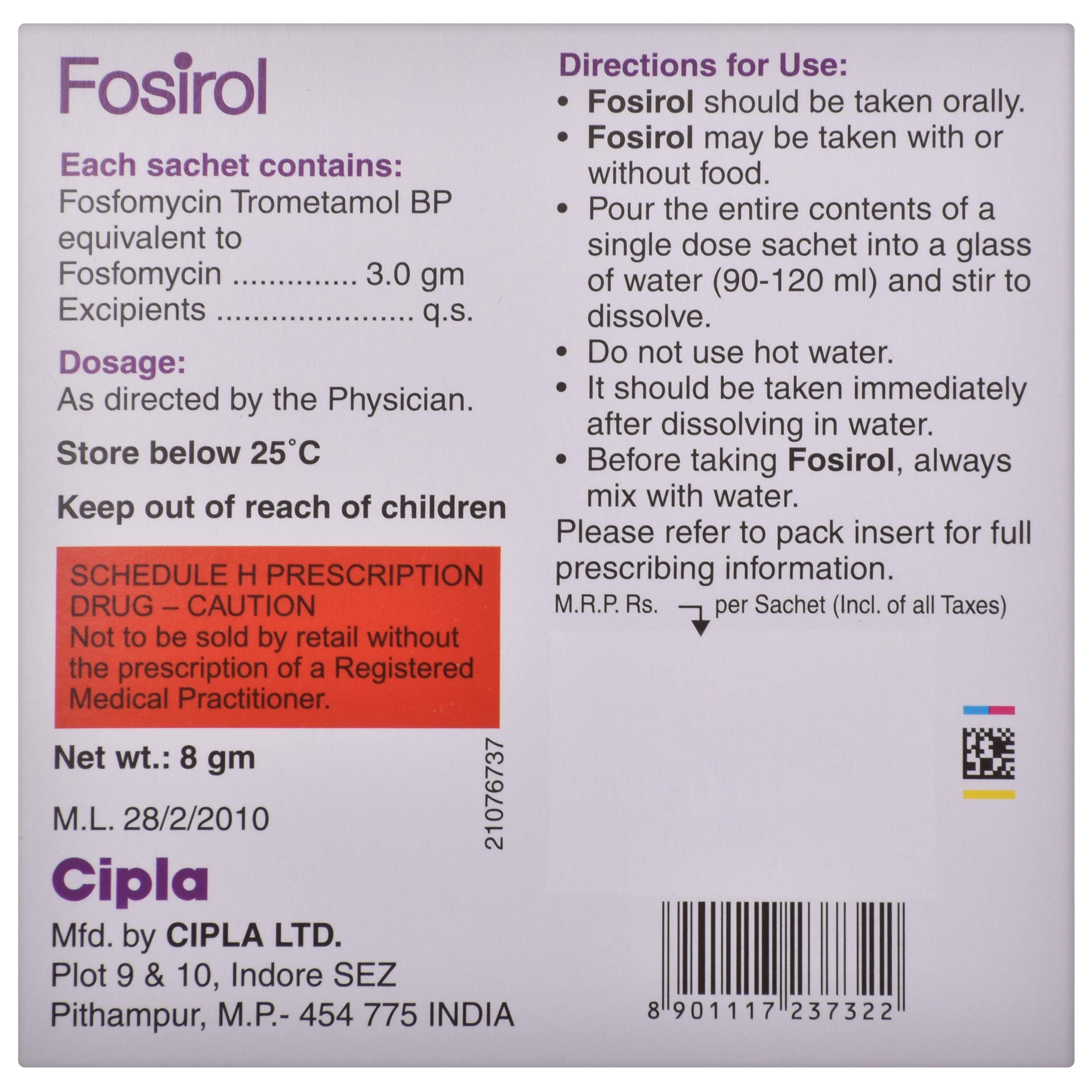Fosirol Powder 1*8gm - Image 3