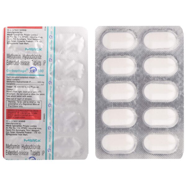 Carbophage XR 500 Tablet 1*10 - Image 3