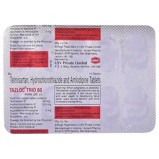 Tazloc Trio 80mg Tablet - Image 4