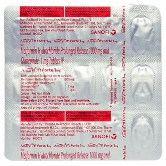 Amaryl M Forte 1 mg Tablet 1*15 - Image 2