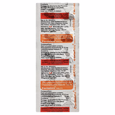 Coriminic Tablet 1*10