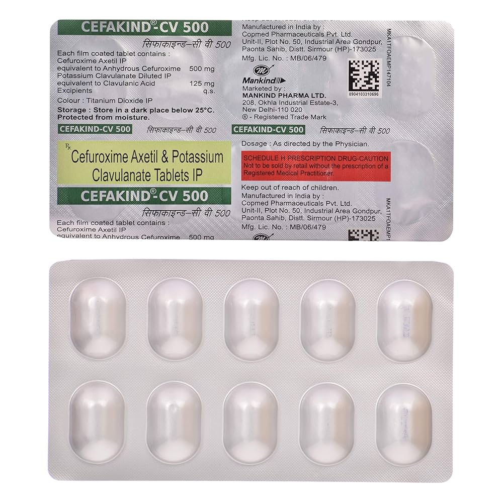 Cefakind-CV 500 Tablet 1*10 - Image 3