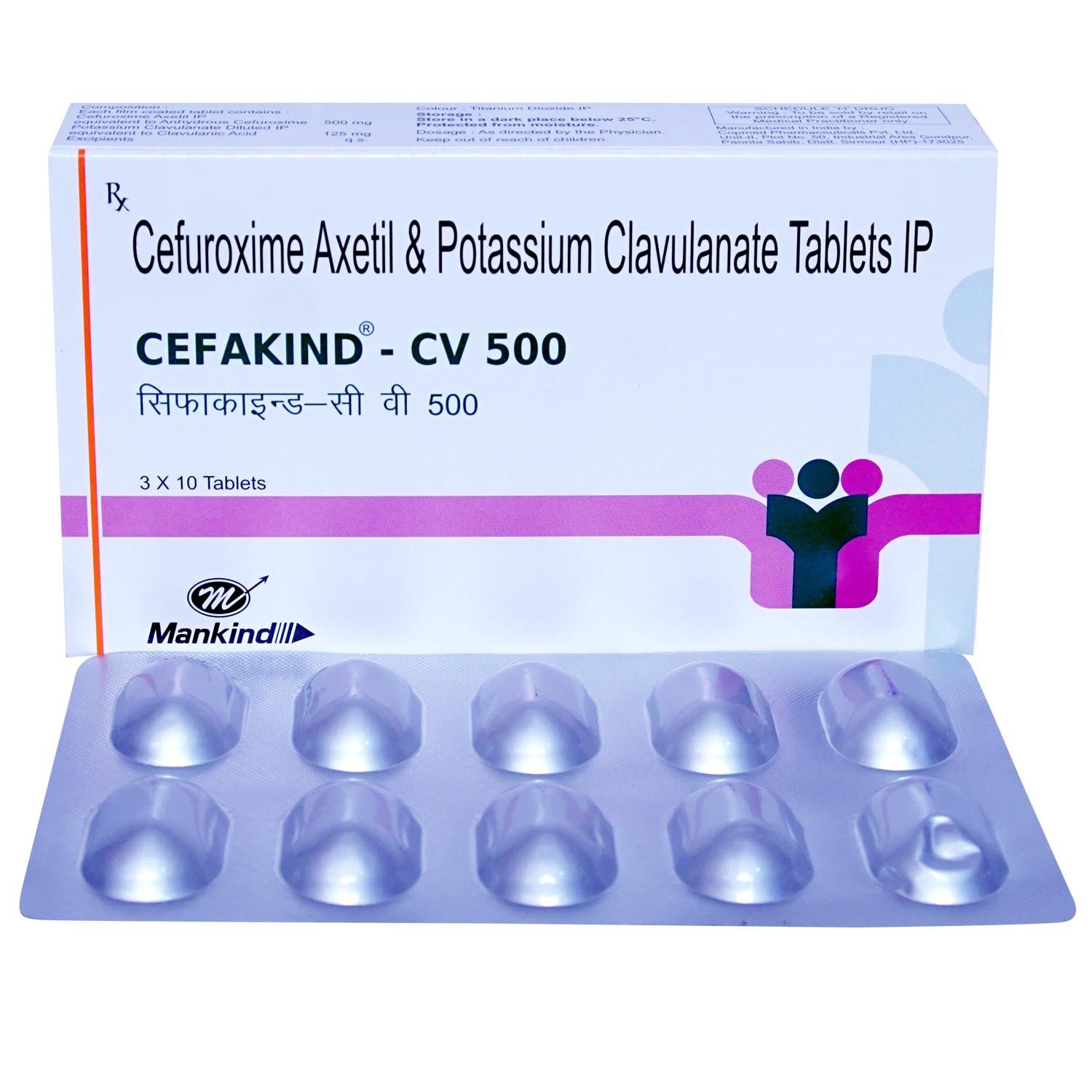 Cefakind-CV 500 Tablet 1*10