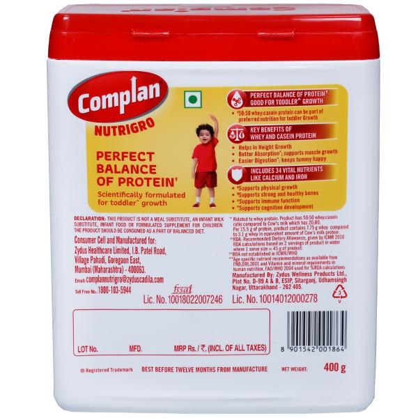 Complan Nutri Gro CHOCO 1*400GM - Image 4