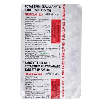 Flemiclav 625 mg Tablet 1*10 - Image 2