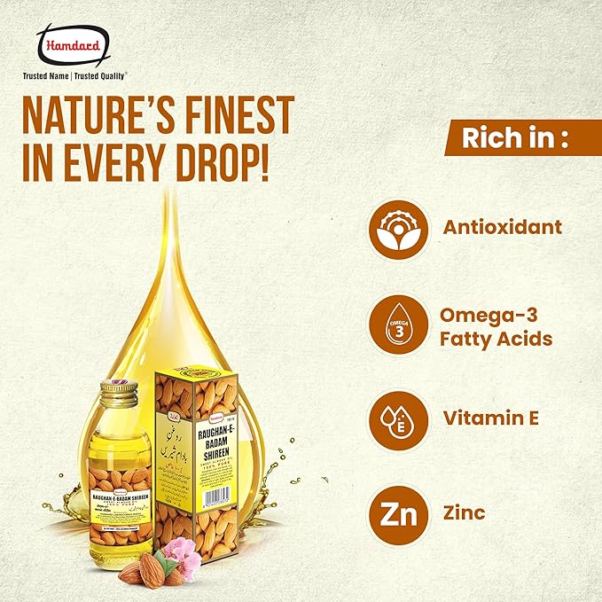 Hamdard Raughan-e-Badam Oil 100ml - Image 2