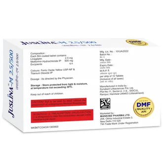 Juslina M-2.5/500Mg 1*10Tab - Image 3