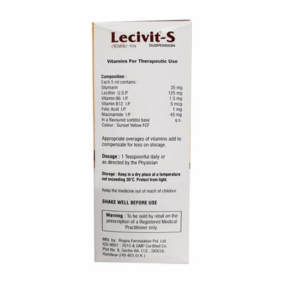 Lecivit-S Oral Suspension 1*200ML - Image 2