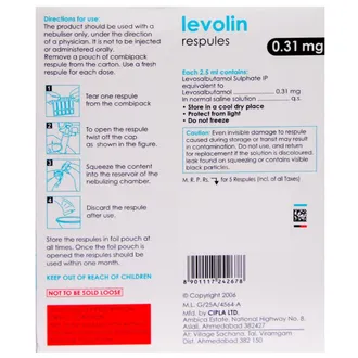 Levolin 0.31mg Respules 1*2.5 - Image 3