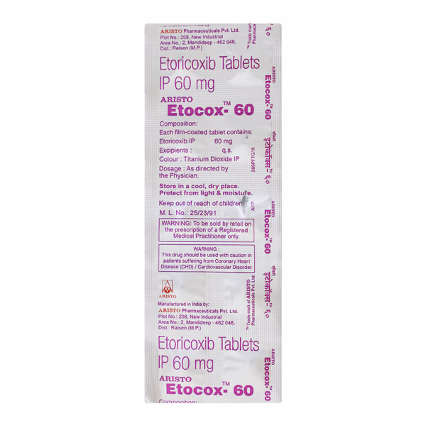 ETOCOX 60MG TAB 1*10 - Image 2