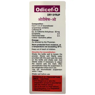 Odicef-O Pineapple Flavour Dry Syrup 1*30ml - Image 3