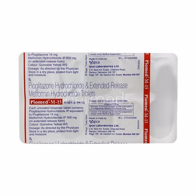 Piomed-M 15 Tablet ER 1*10 - Image 4