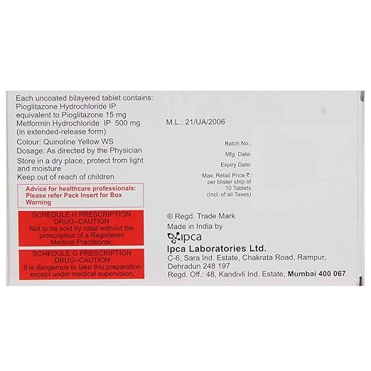 Piomed-M 15 Tablet ER 1*10 - Image 3