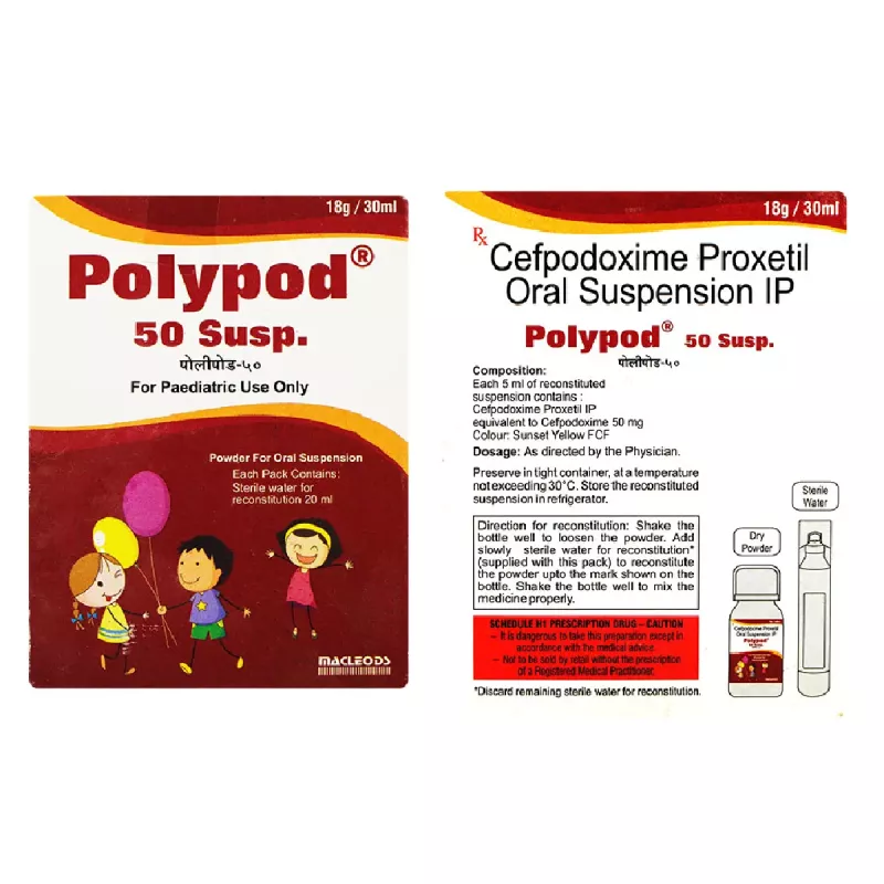 Polypod 50mg Dry Syrup 1*30ML - Image 2