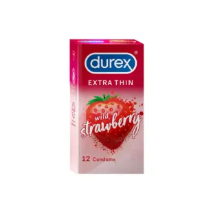 Durex Extra Strawberry Flavoured 12 Condoms