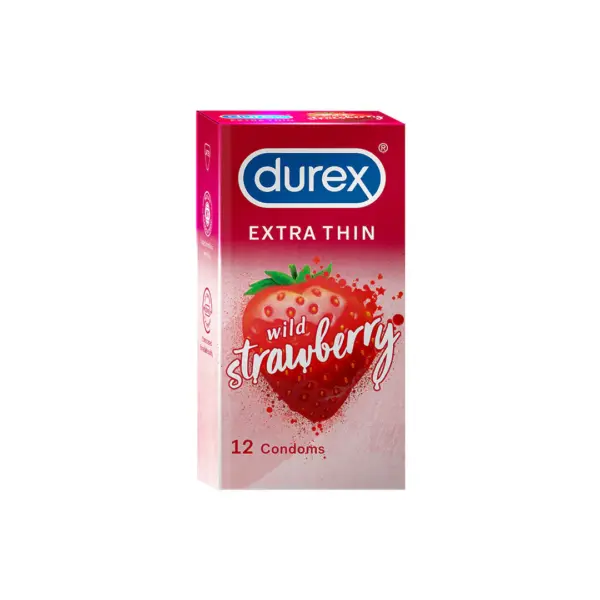 Durex Extra Strawberry Flavoured 12 Condoms