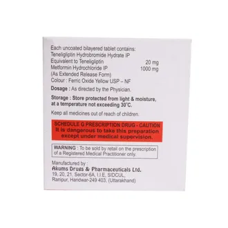 Teneliglip-M 1000mg/20mg Tablet - Image 3