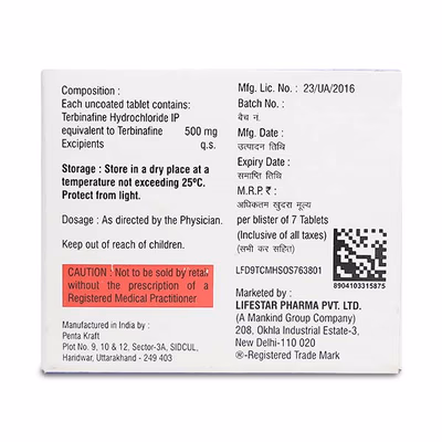 Terbinaforce 500 Tablet 1*7 - Image 4