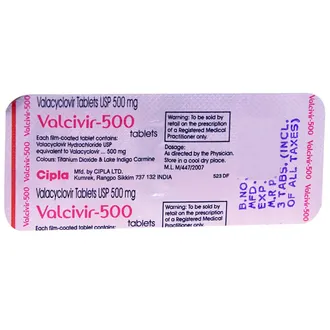 Valcivir 500 Tablet 1*3 - Image 2