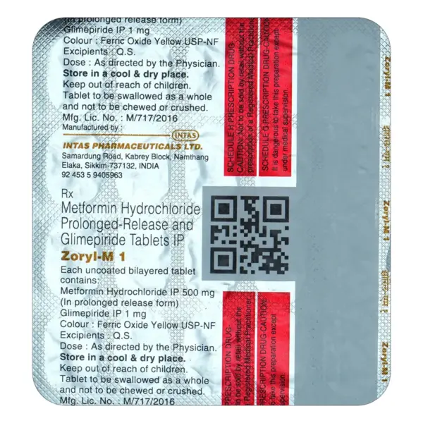 Zoryl-M 1 Tablet - Image 4