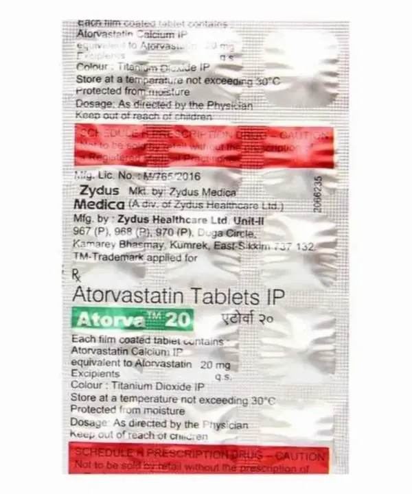 Atorva 20 Tablet 1*15 - Image 2